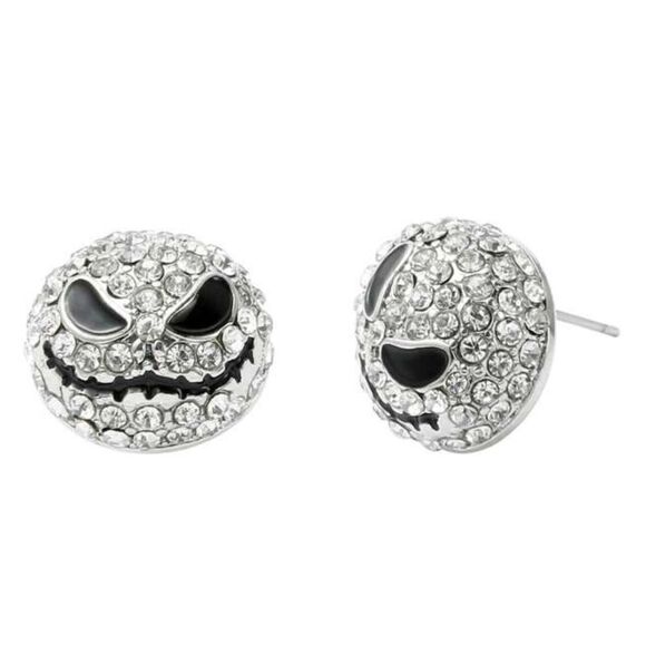 Disney Nightmare Before Christmas Crystal Earrings, Sparkling Jack Skelt… - Picture 1 of 3